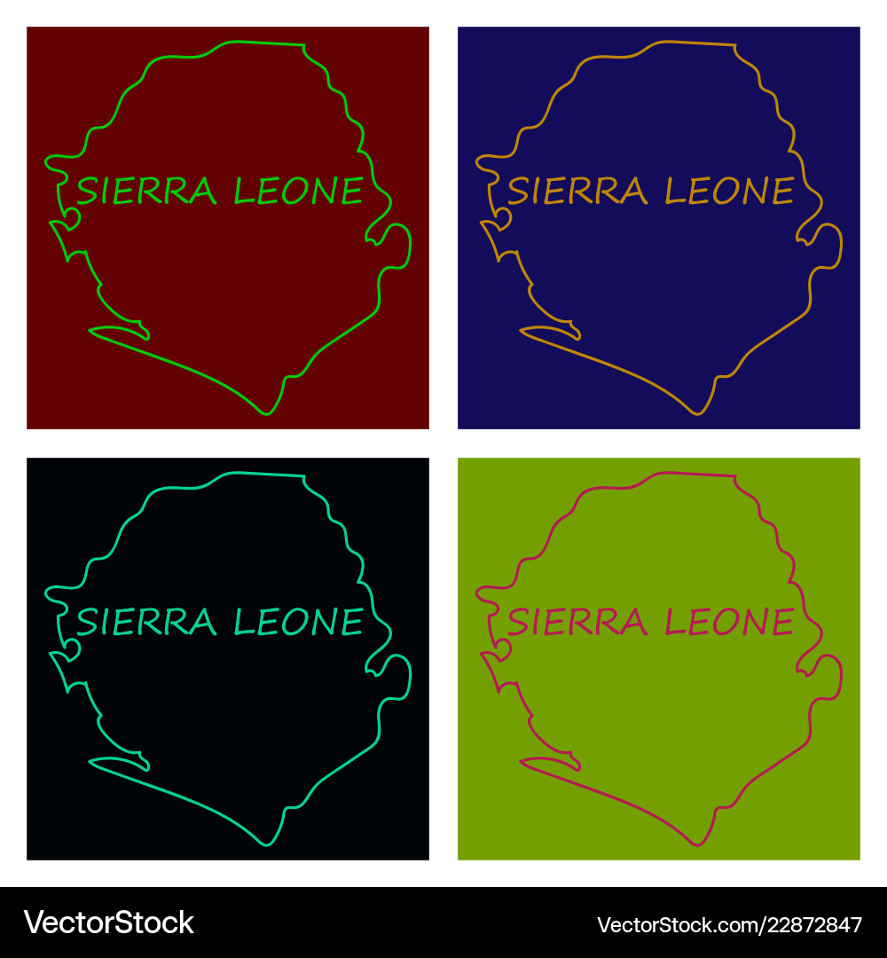 Sierra leone map Royalty Free Vector Image - VectorStock