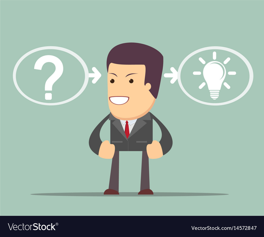 Thinking or problem solving business concept Vector Image