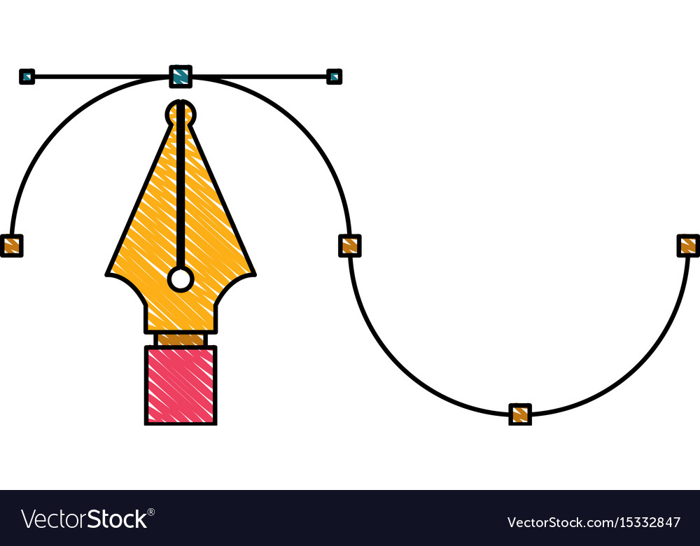 White background with colored crayon silhouette Vector Image