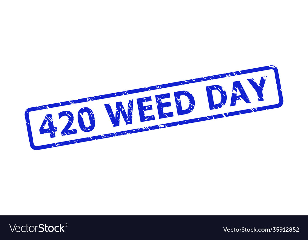 420 weed day stamp with unclean surface Royalty Free Vector