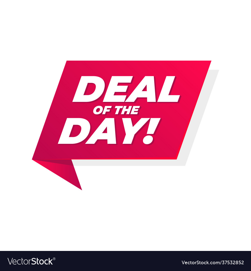 Deal day banner special offer price sign Vector Image