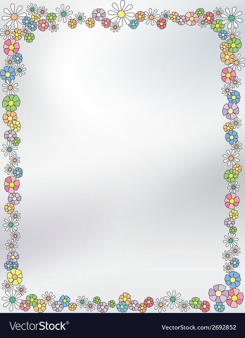 Floral border frame