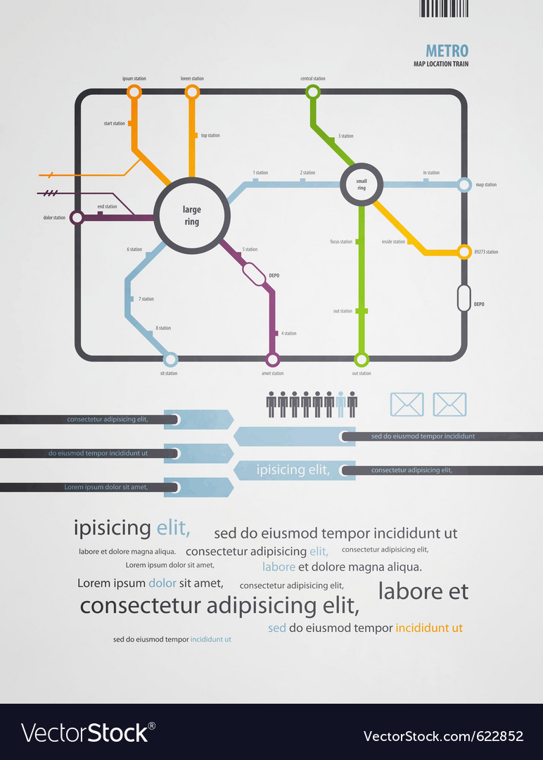 Infographics subway in the old style