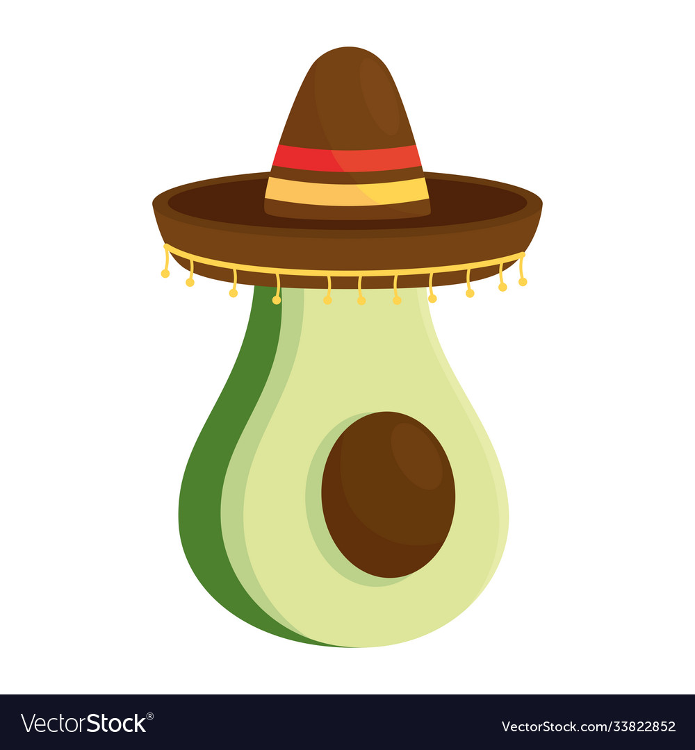 avocado with hat