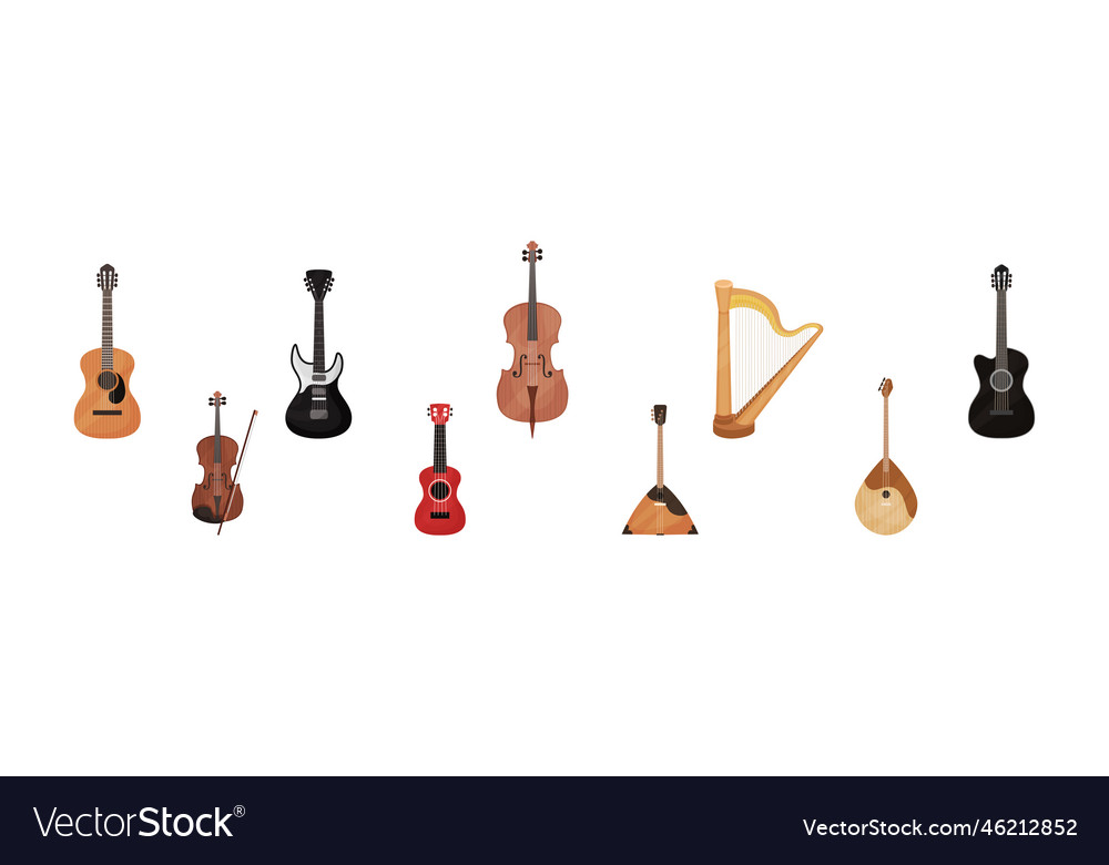 Musical instrument with stringed guitar violin