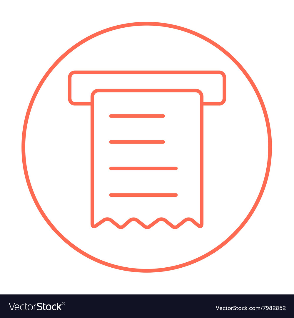 Receipt line icon