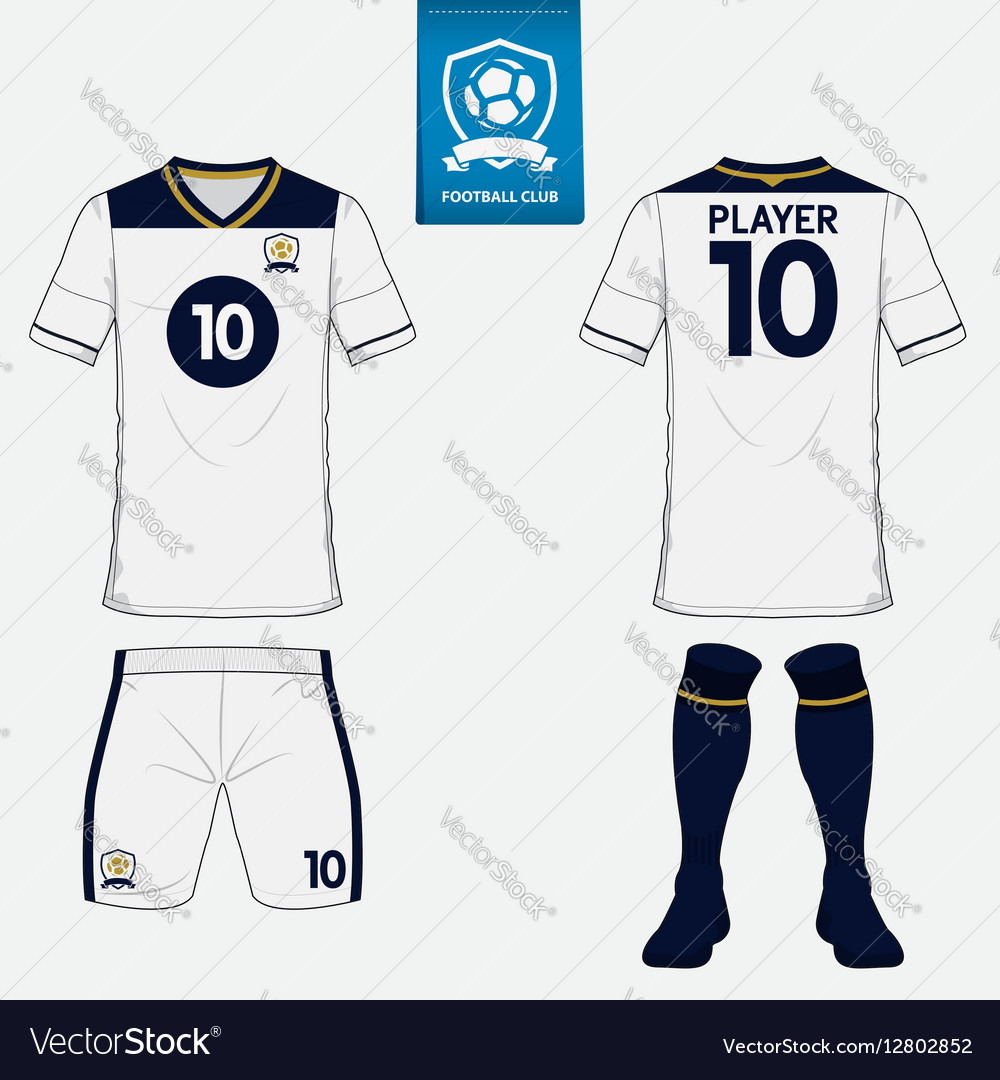 Download Set of soccer kit or football jersey template Vector Image