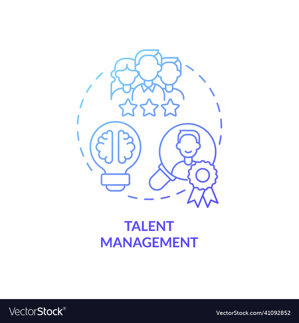 Talent management blue gradient concept icon