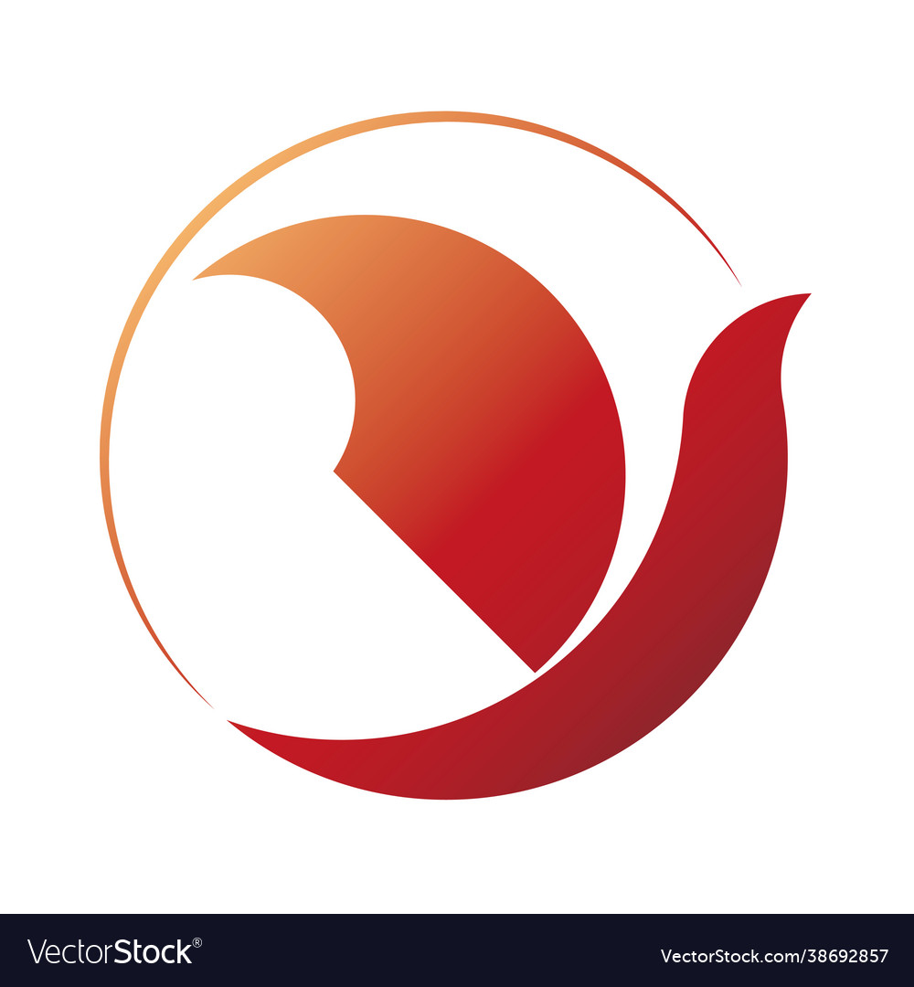 Flying bird figure icon vector image Flying bird figure icon