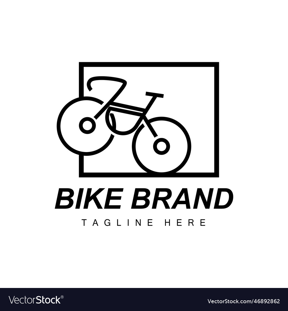 Bicycle logo vehicle silhouette icon Royalty Free Vector