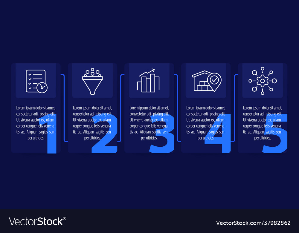 Business infographics design with line icons