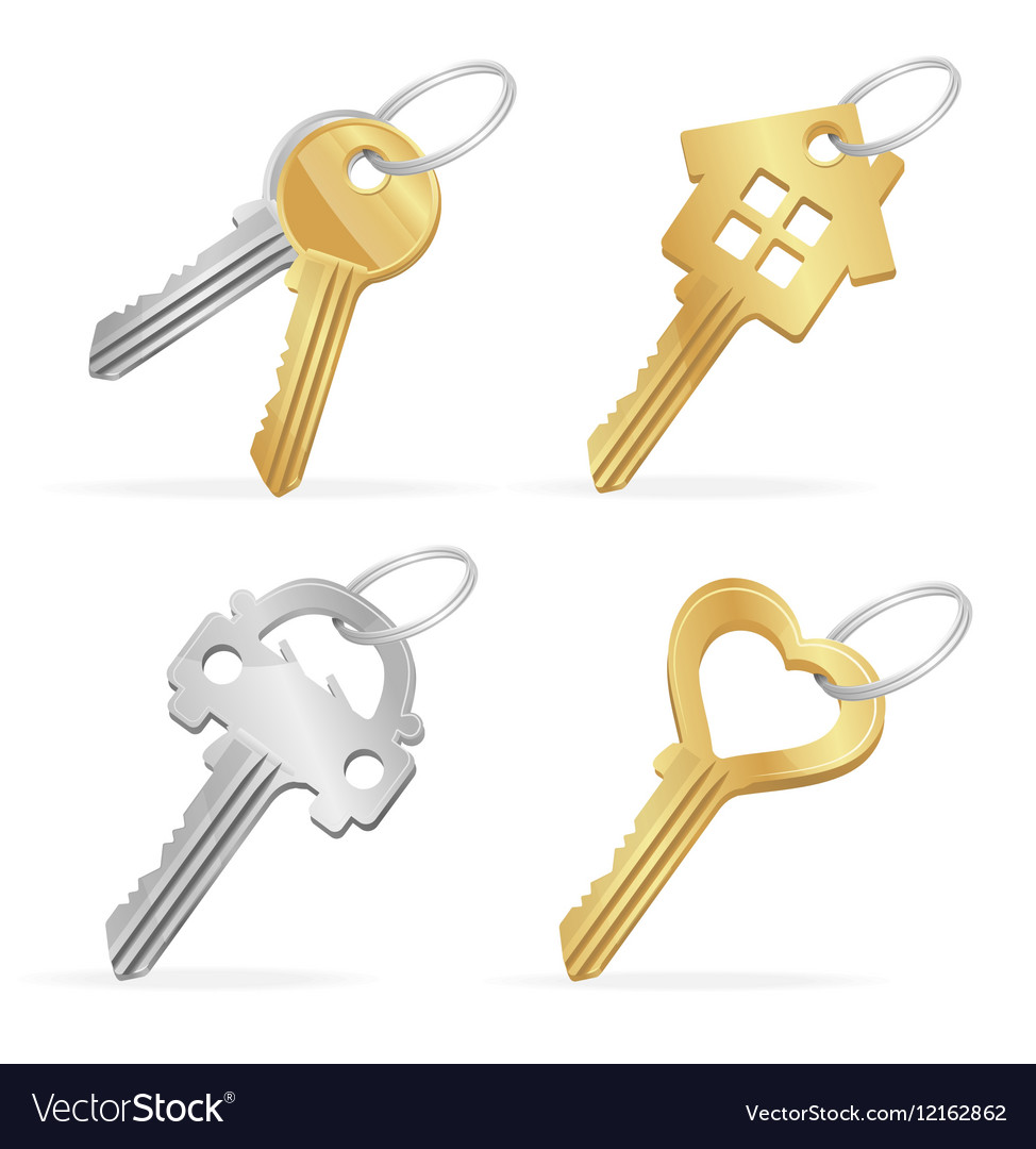 Different keys set Royalty Free Vector Image VectorStock