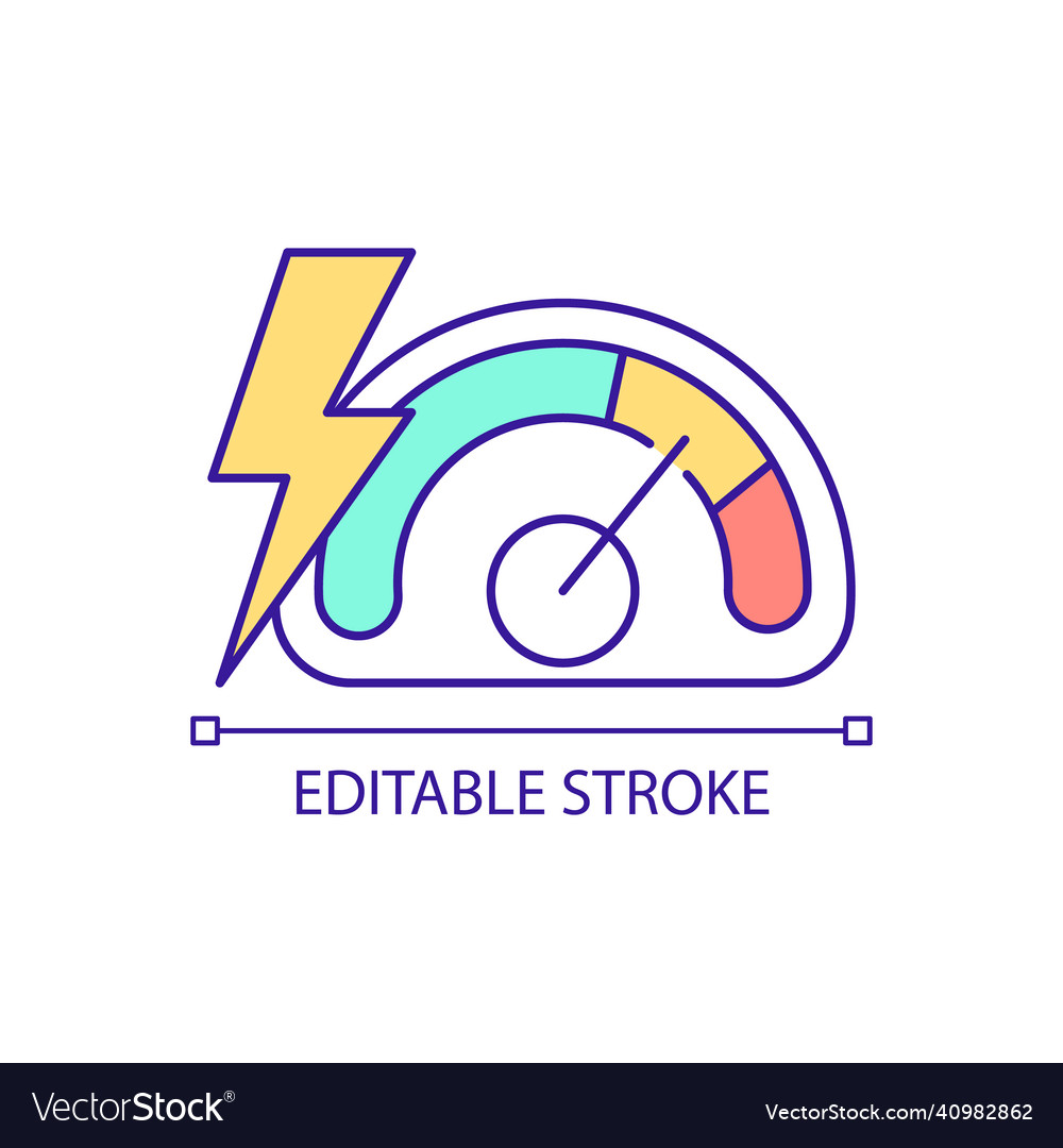 Electric energy load balance rgb color icon Vector Image