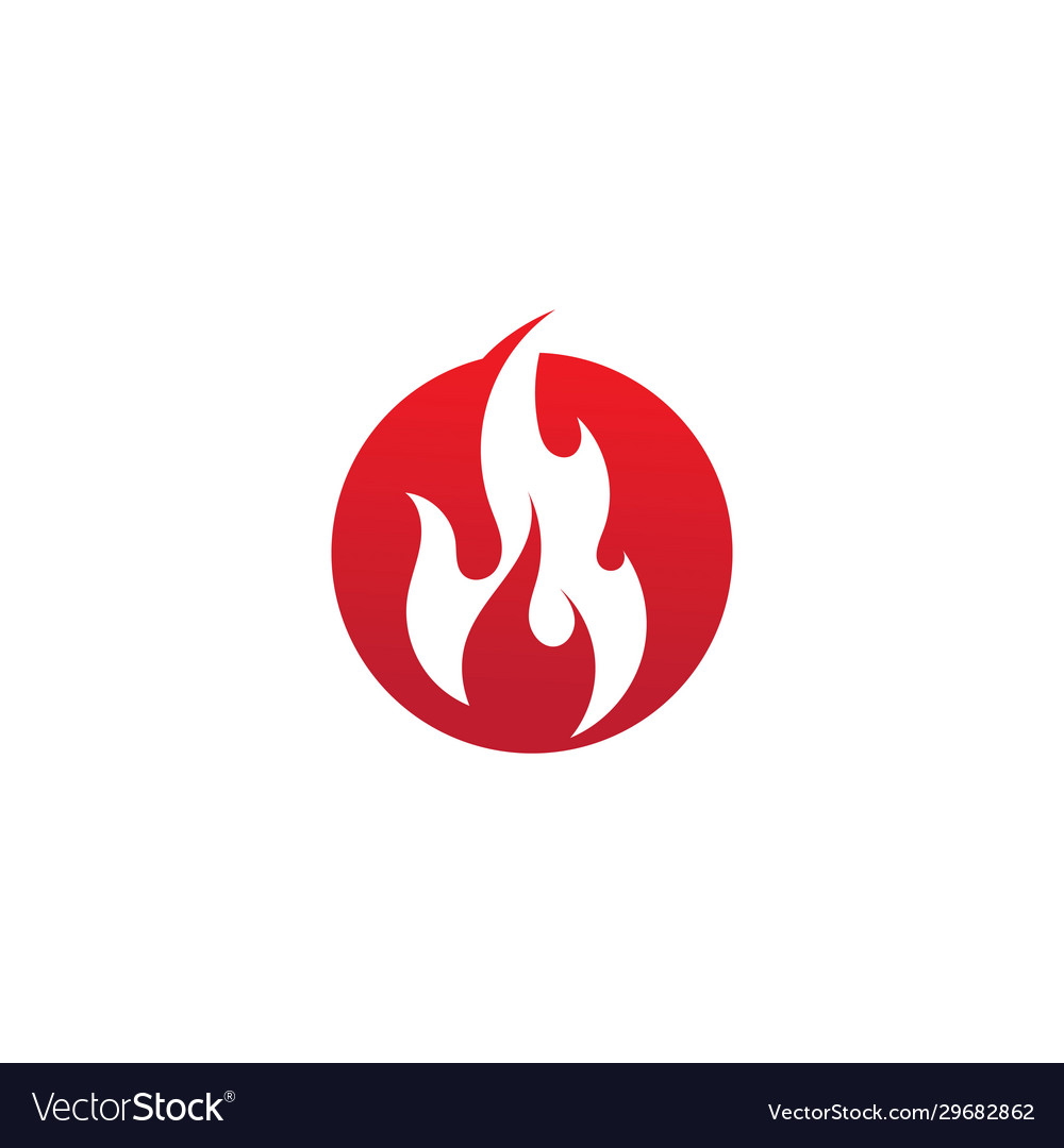 Fire Flame Logo Template Icon Oil Gas And Energy Vector Image