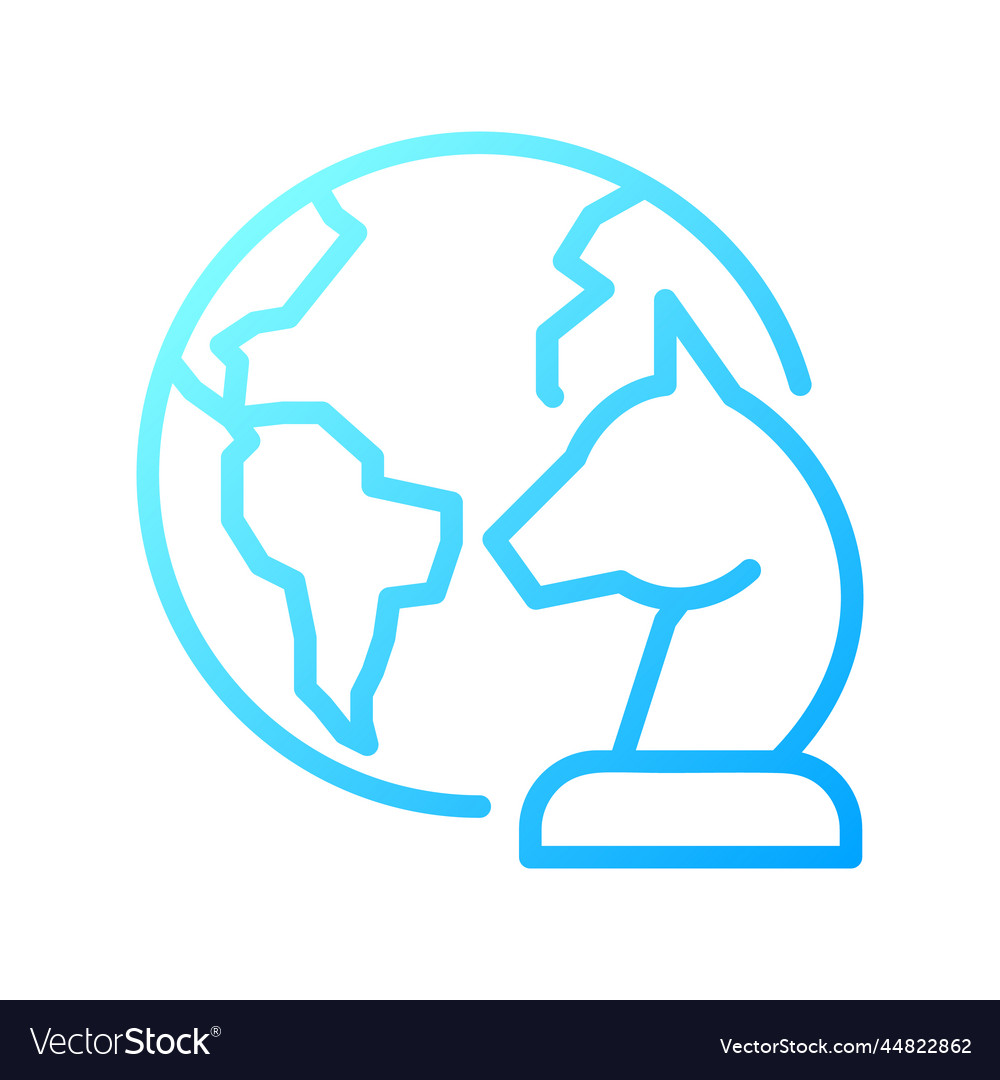 Geopolitics pixel perfect gradient linear icon