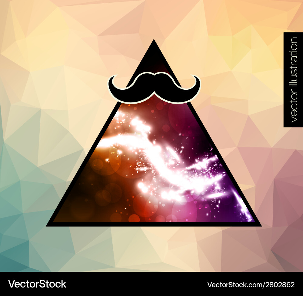 Hipster background with a mustache Royalty Free Vector Image