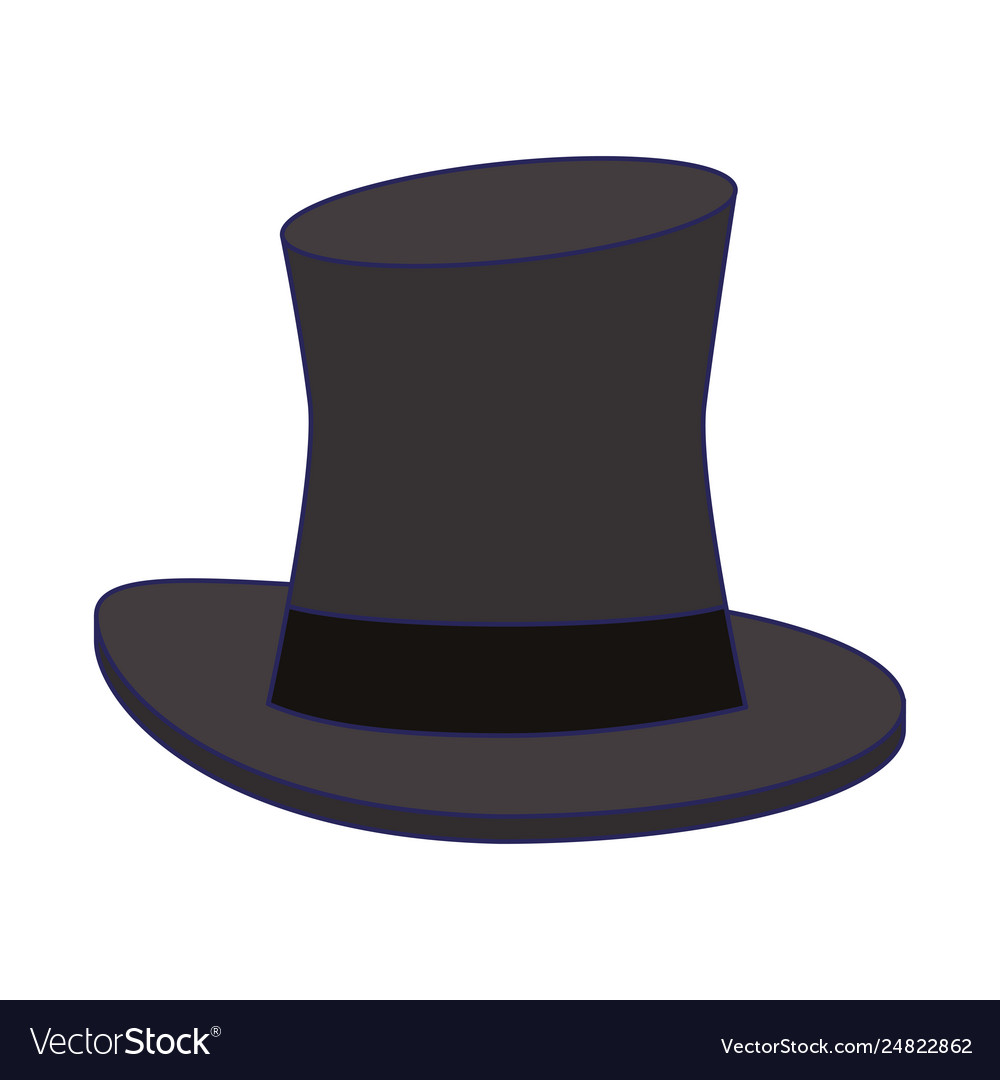 Magician hat cartoon isolated Royalty Free Vector Image