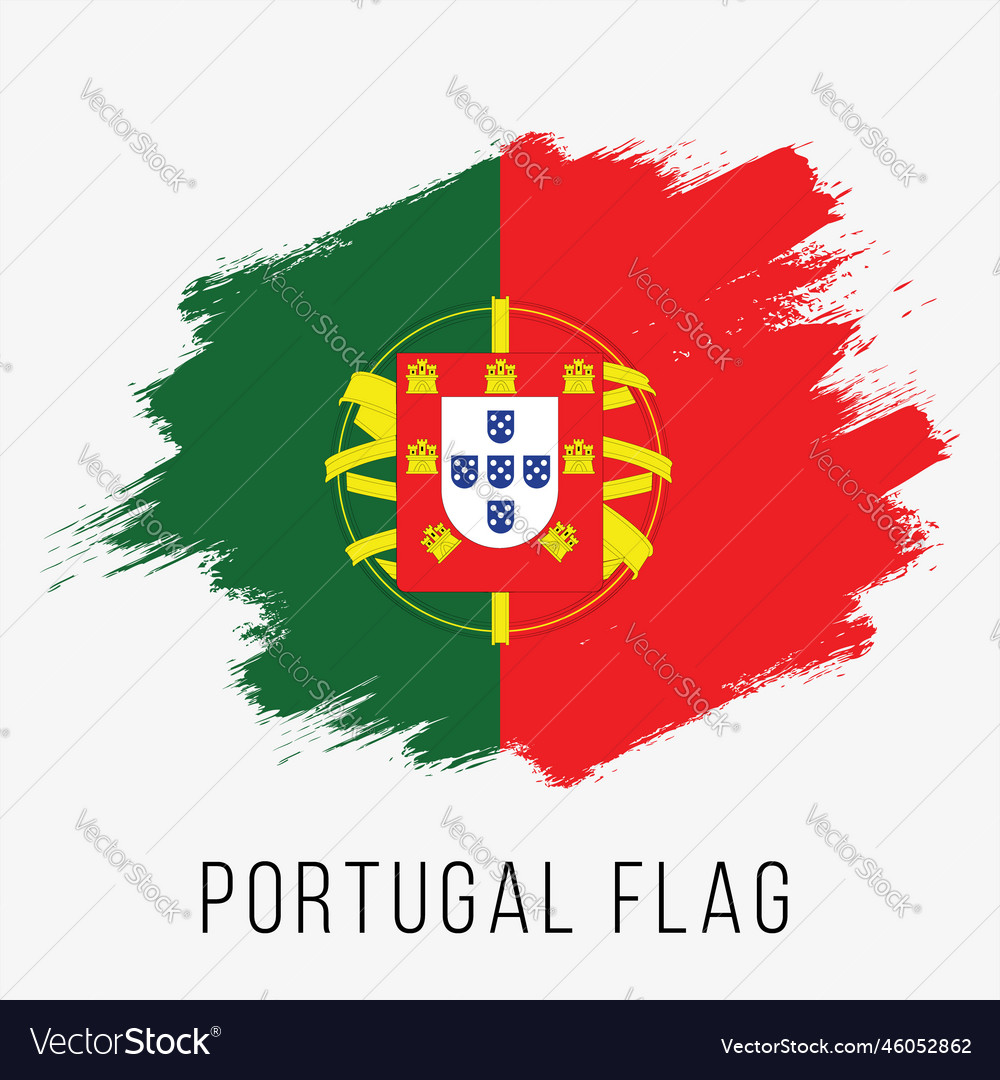 Portugal flag Royalty Free Vector Image - VectorStock