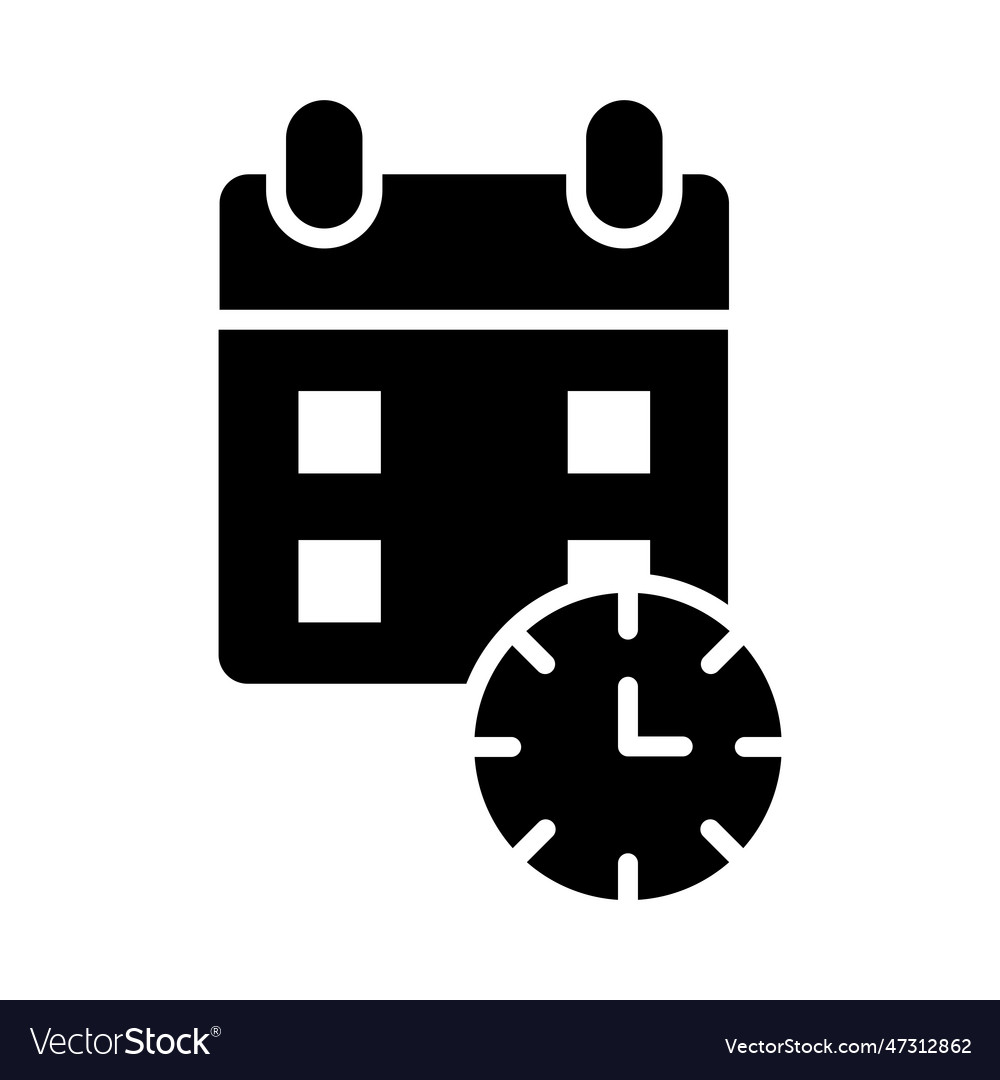 Timetable glyph icon for personal and commercial