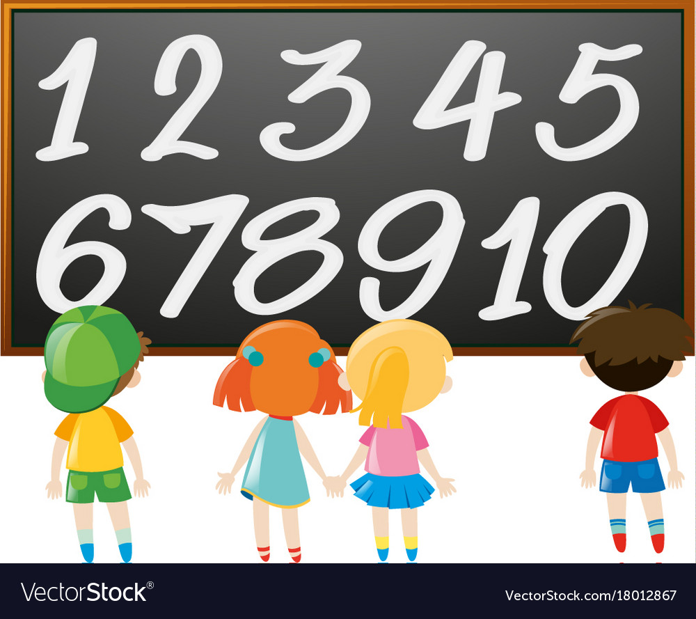 Counting number with boys and girls Royalty Free Vector