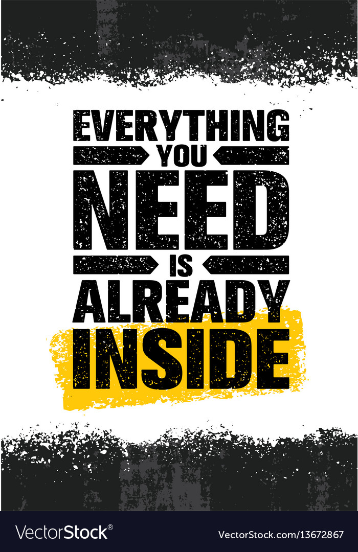 Everything you need is already inside poster