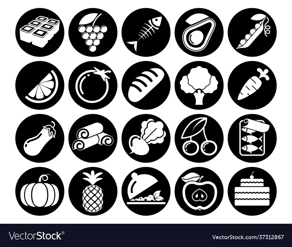 Kitchen set line icons with open path elements