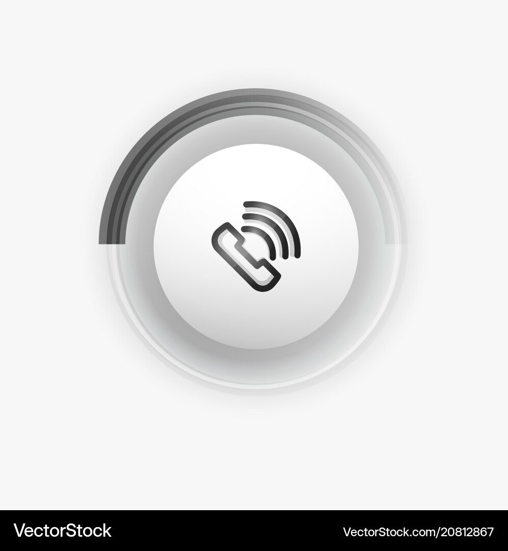 Phone Button Vector Phone button call support idea Royalty Free Vector Image