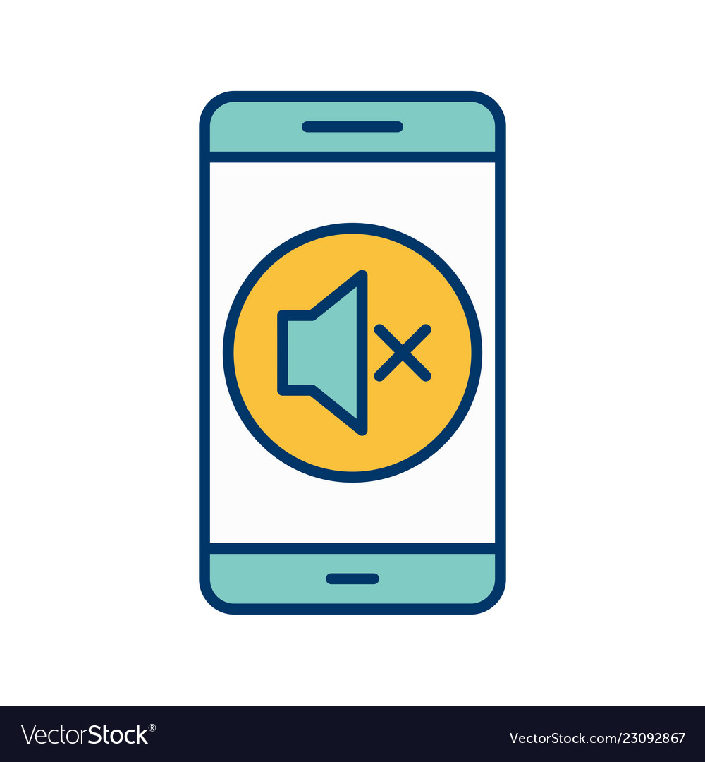 Phone with Silent Vector Icon Sign Symbol Stock Vector - Illustration of  background, icon: 134412132