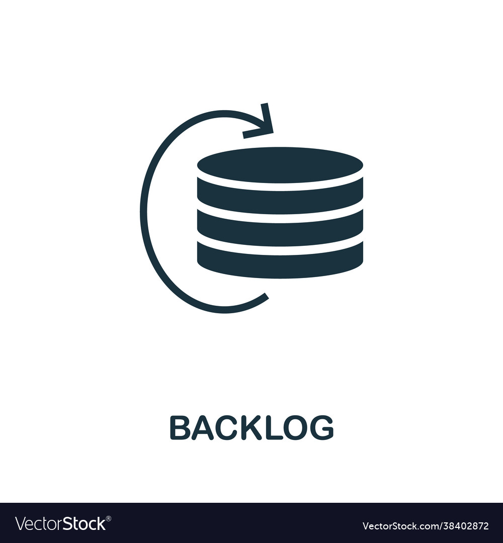 Backlog icon simple creative element filled