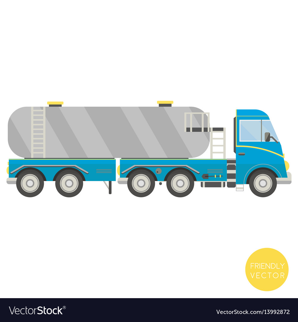 Cartoon transport tank truck Royalty Free Vector Image