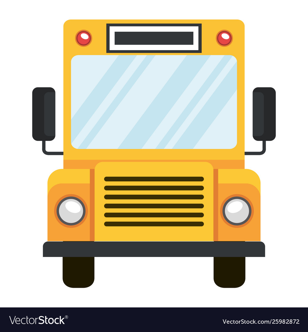 School bus transport isolated icon Royalty Free Vector Image