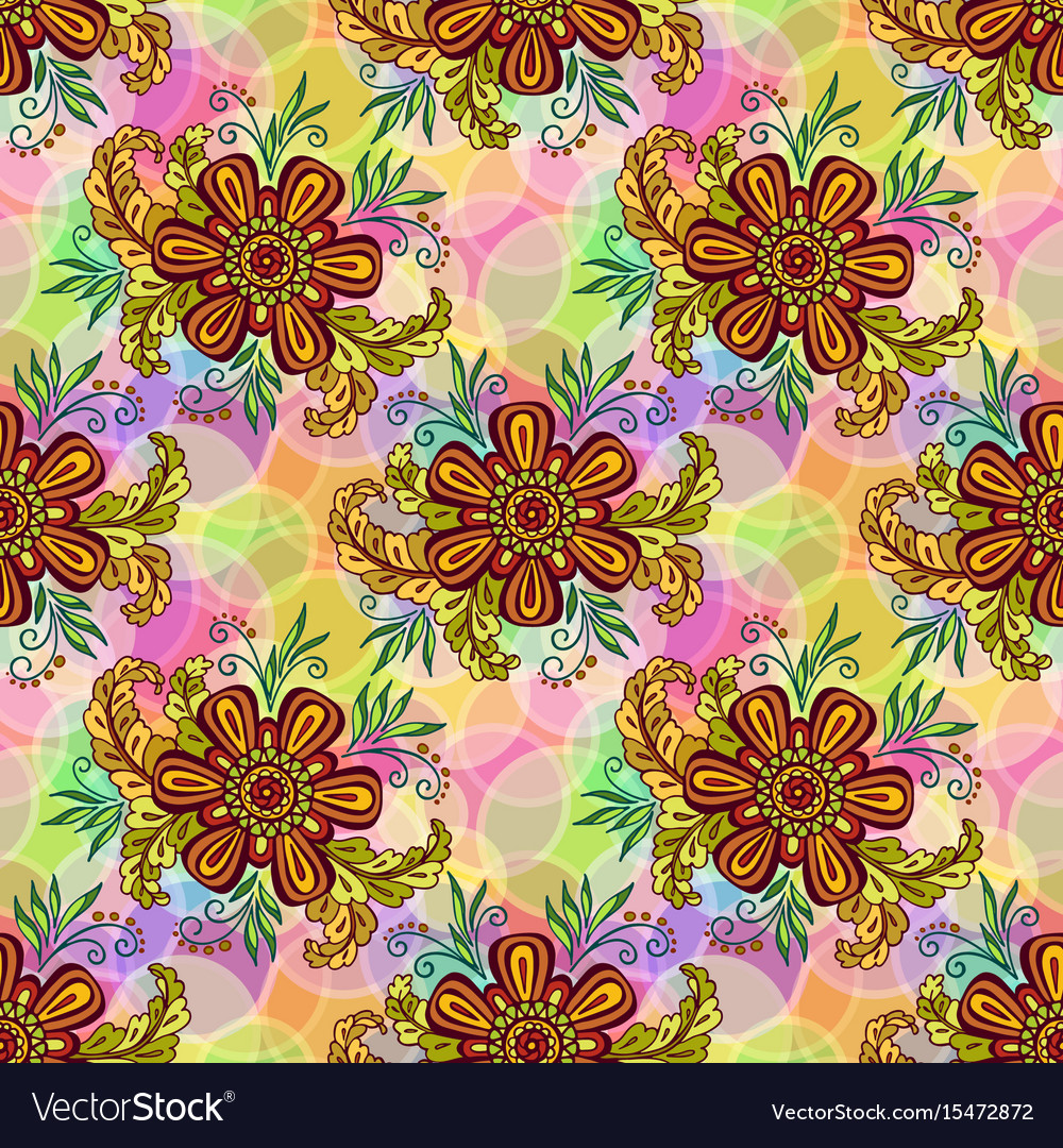 Seamless tile floral pattern Royalty Free Vector Image
