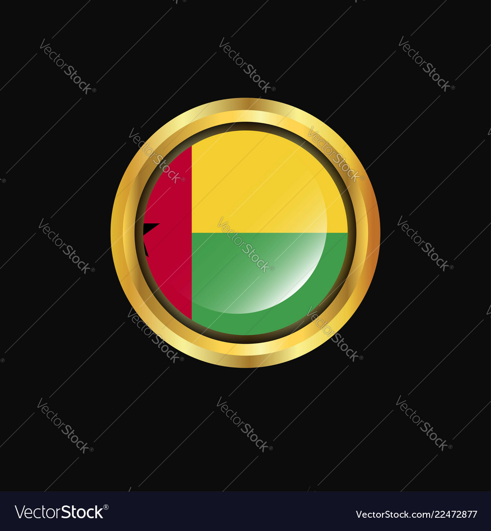 Guinea Bissau Flagge gold Knopf