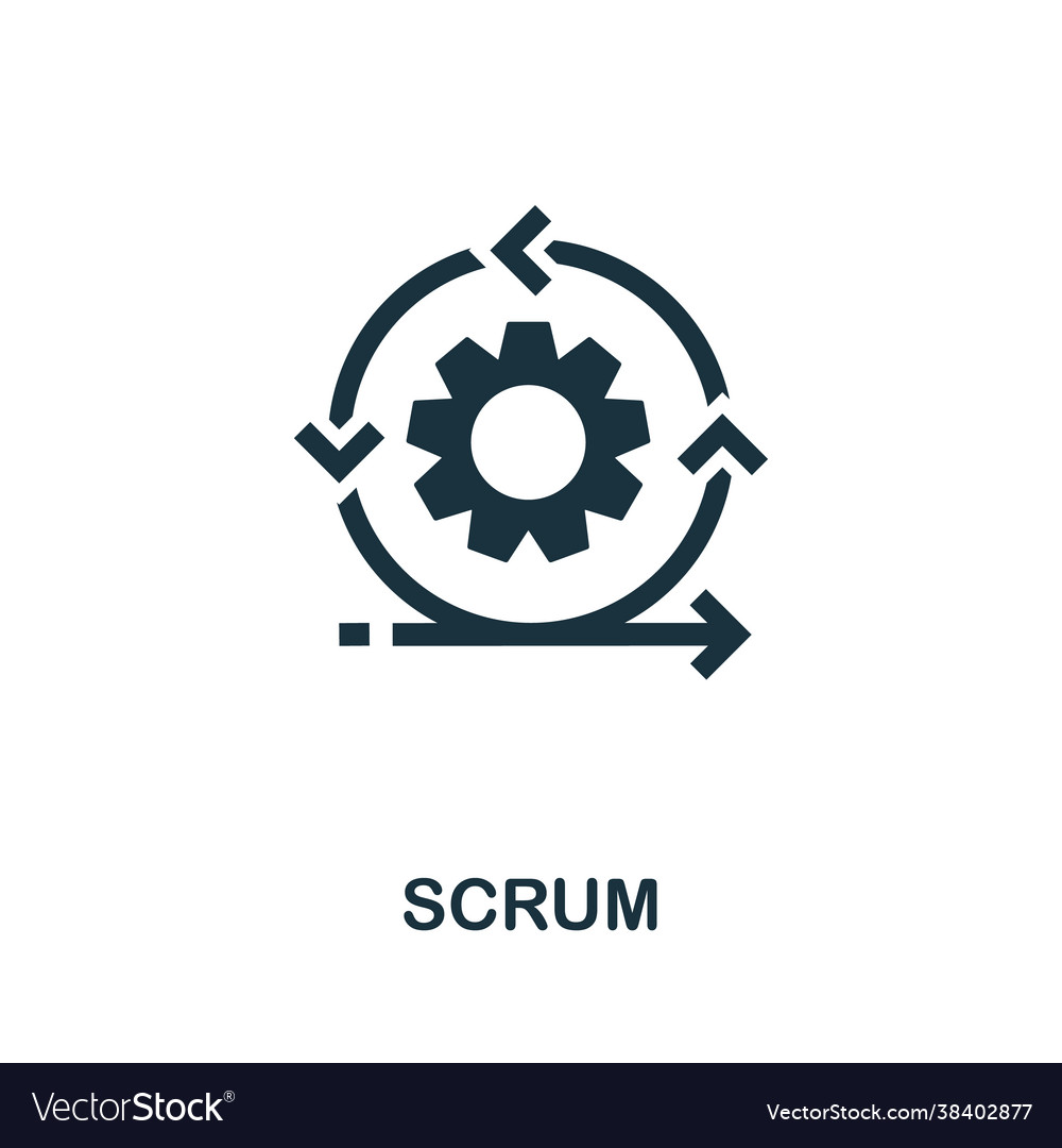 Scrum Symbol einfache kreative Element gefüllt