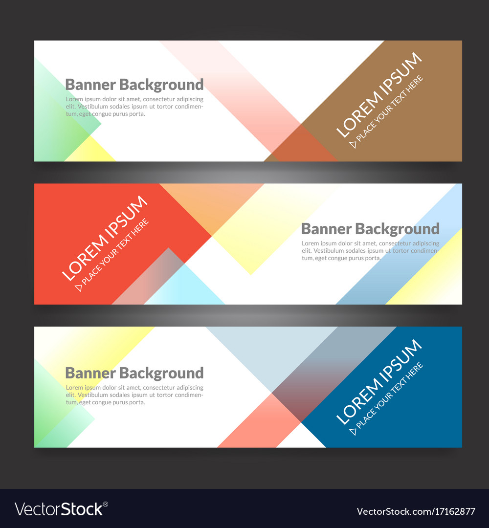 Set of horizon abstract colorful banner Royalty Free Vector