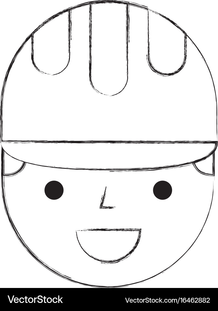Construction worker avatar character Royalty Free Vector