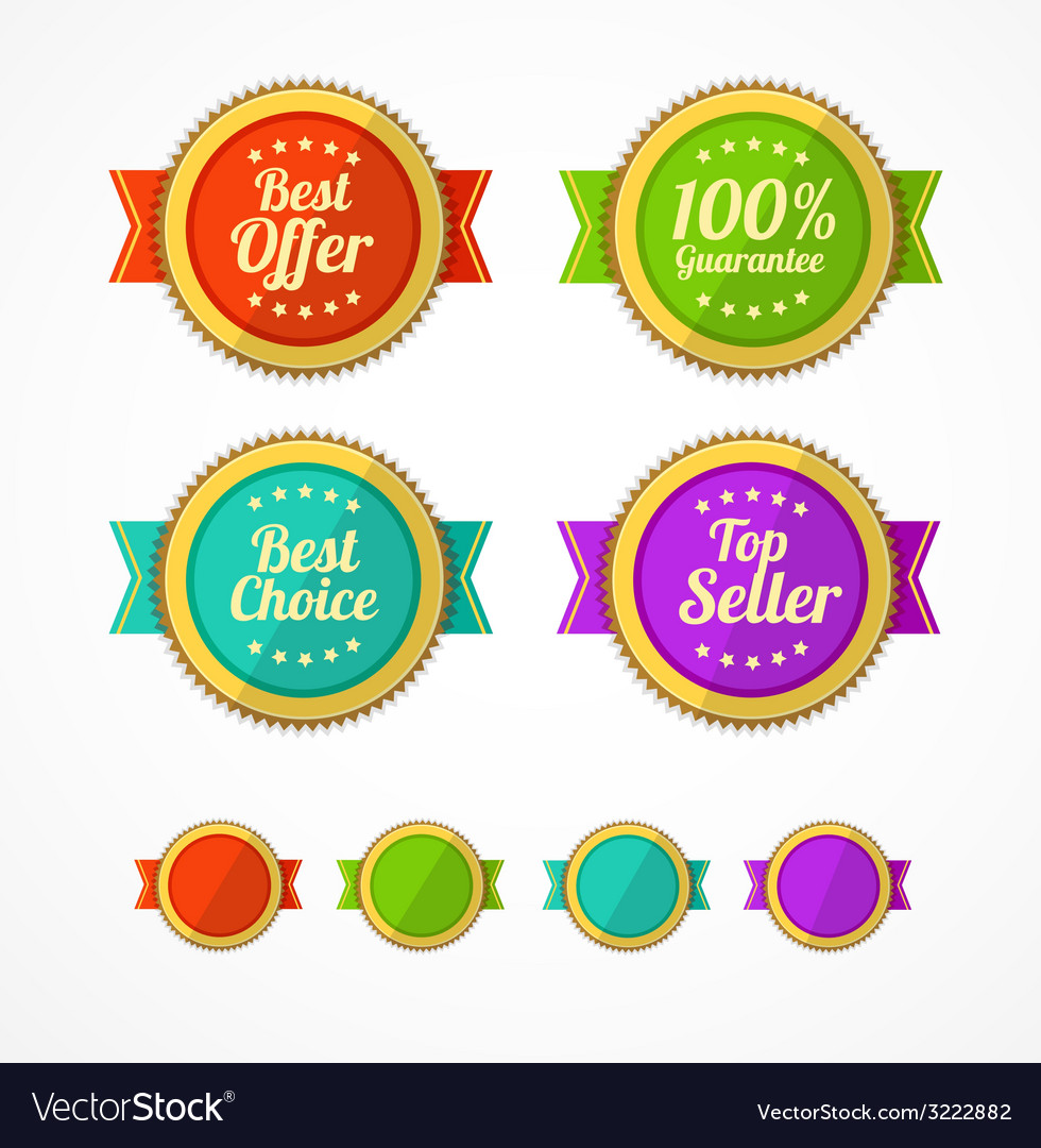 flat vintage labels template set labels template