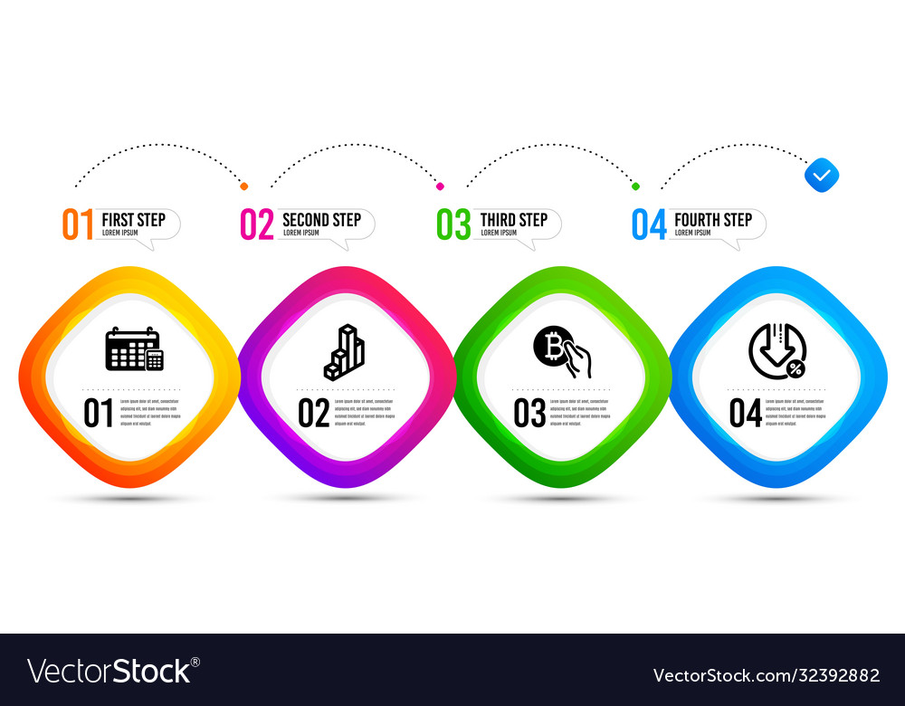 Loan Prozent 3D-Diagramm und Kalender-Icons gesetzt