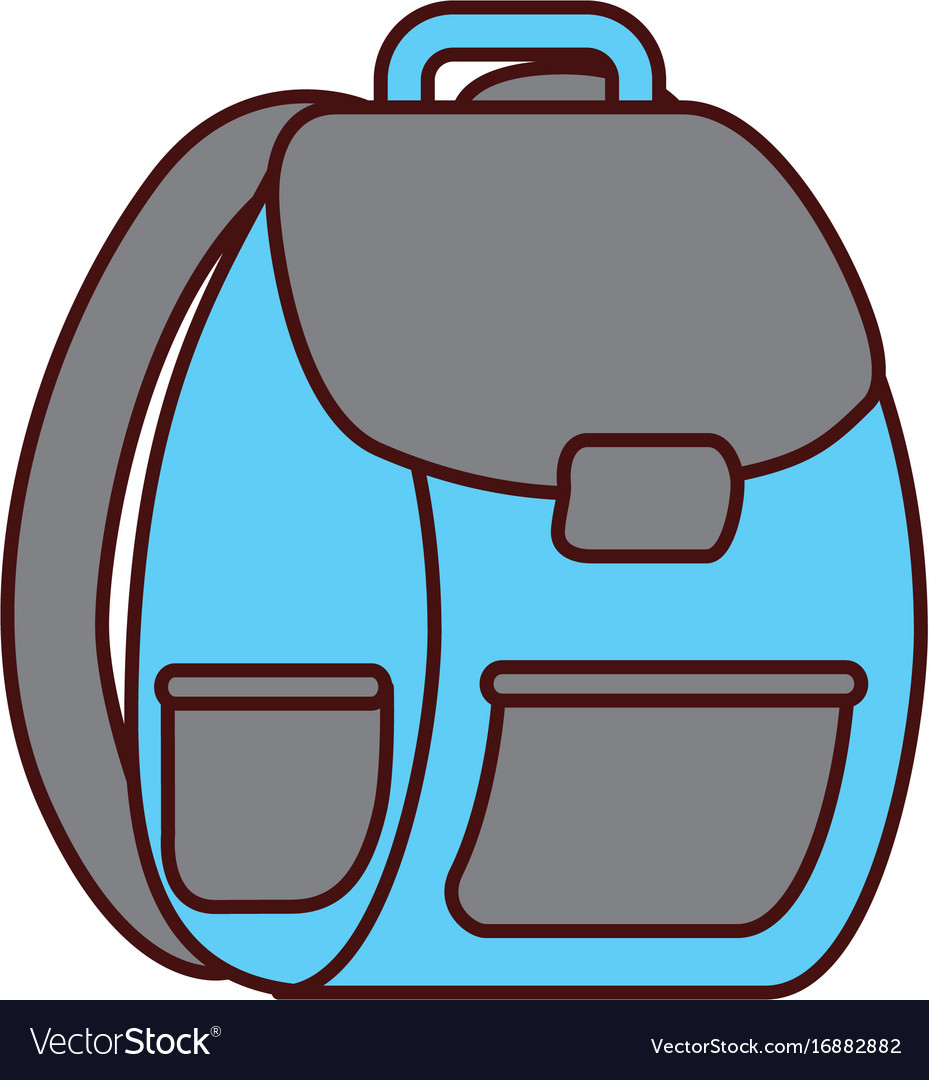 School bag isolated icon Royalty Free Vector Image