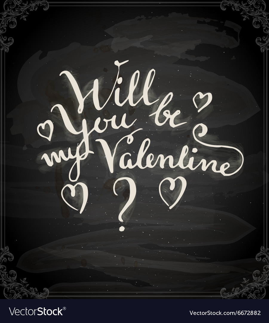valentine banner on chalkboard chalkboard online free