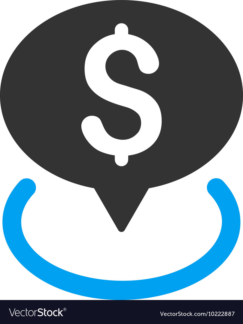 Bank Location Flat Icon Royalty Free Vector Image Bank Location Flat Icon Vector Image