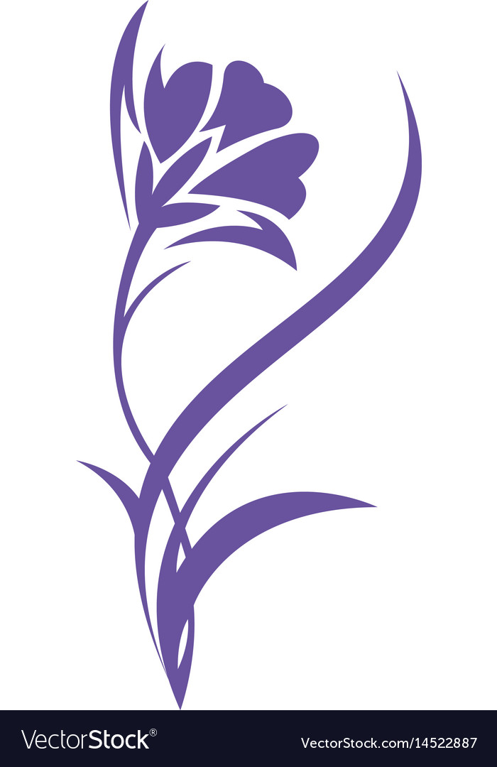 Download Iris flower logo design Royalty Free Vector Image