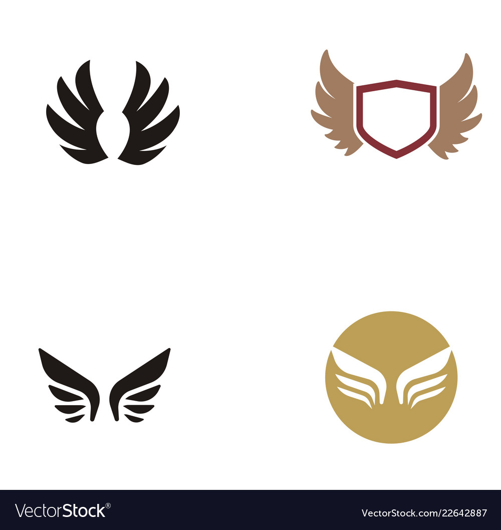 Wings logo design Royalty Free Vector Image - VectorStock