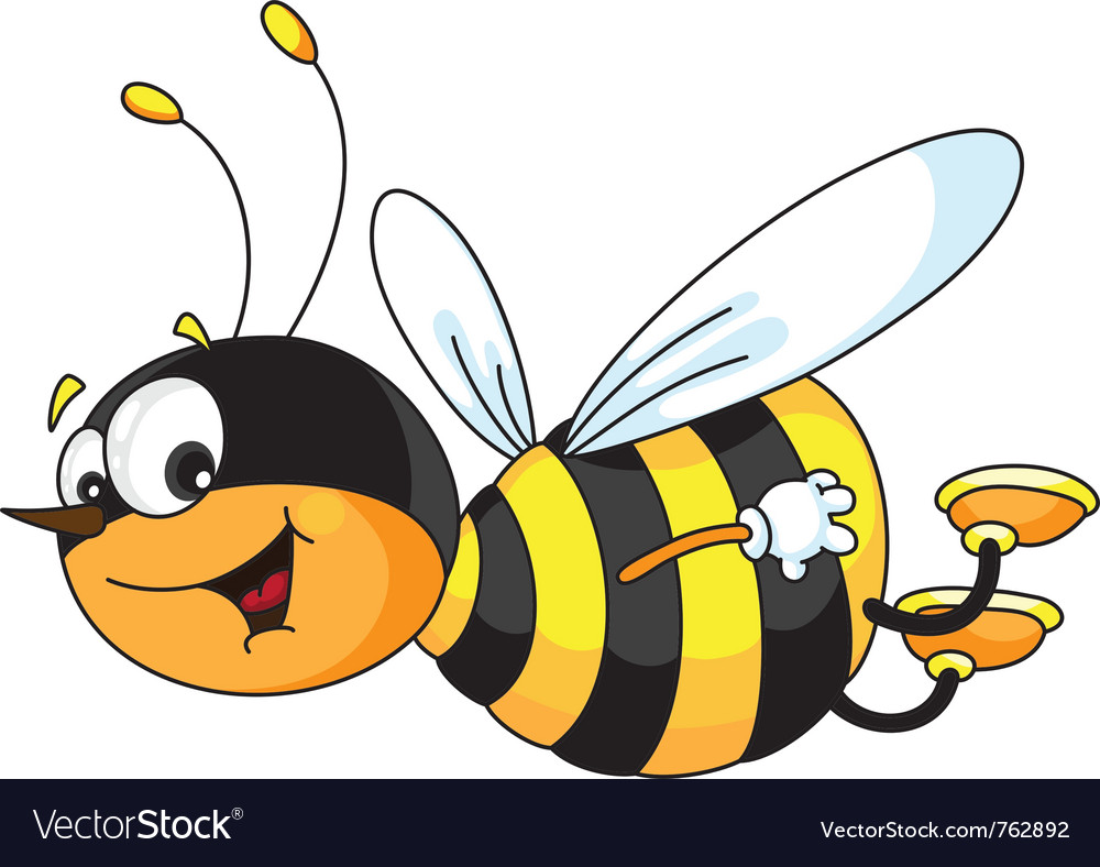 Cheerful bee Royalty Free Vector Image - VectorStock