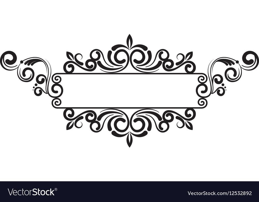 Elegant victorian frame icon Royalty Free Vector Image