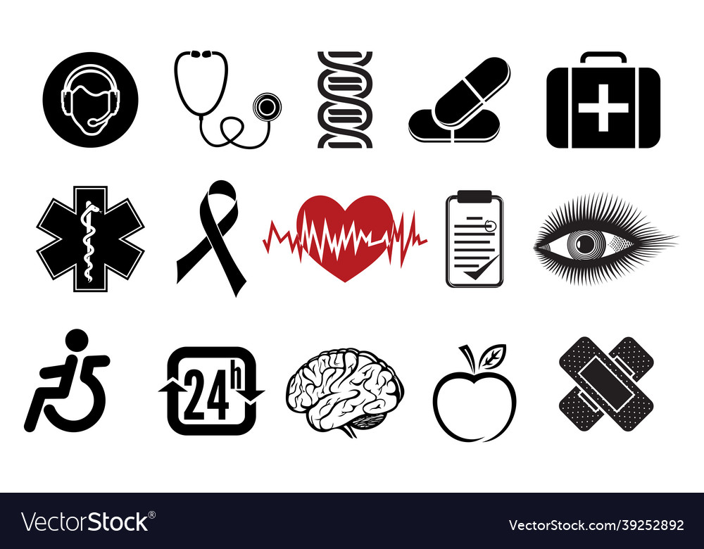 Medicine Icons Royalty Free Vector Image - Vectorstock