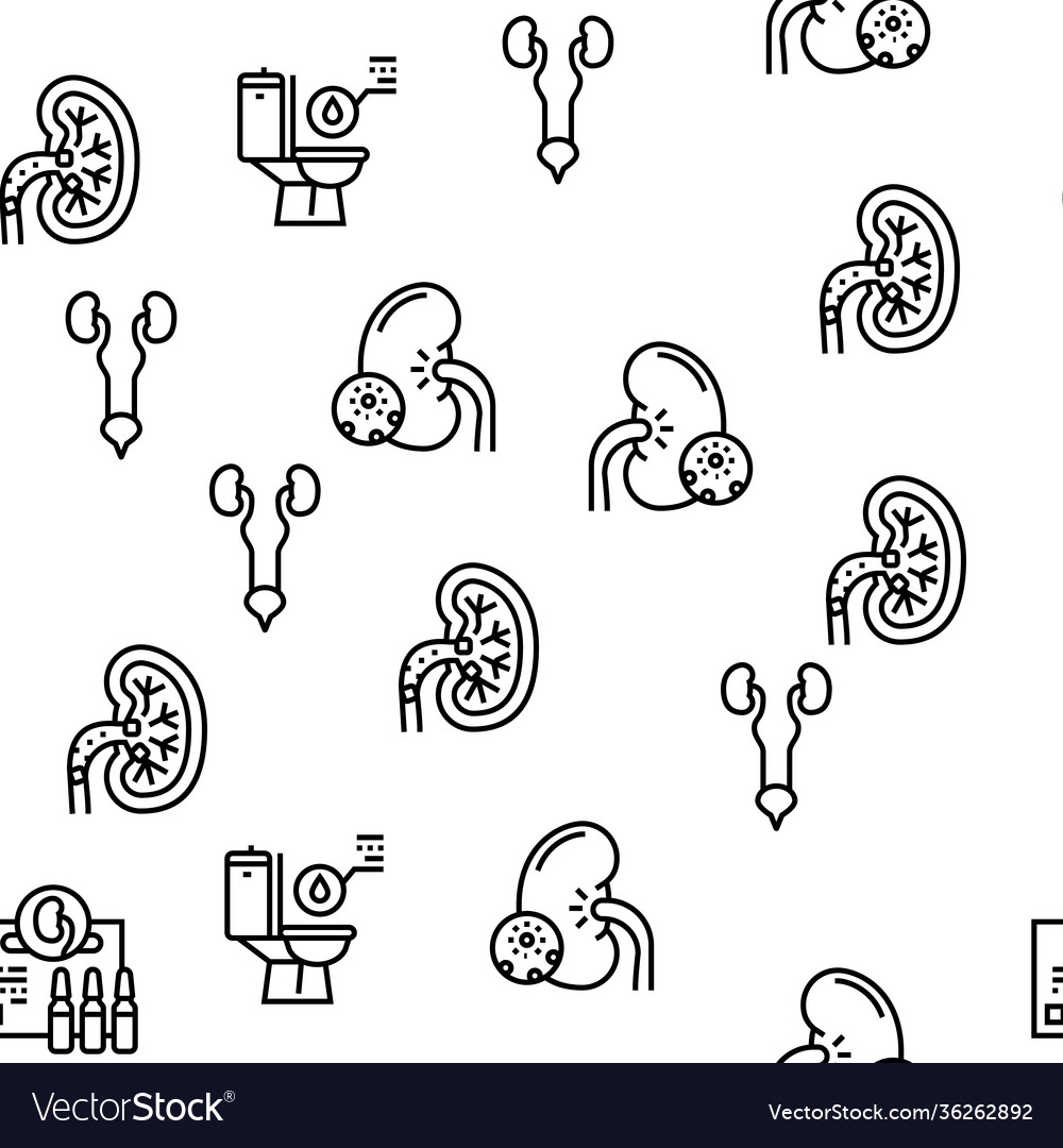 Nephritis kidneys seamless pattern