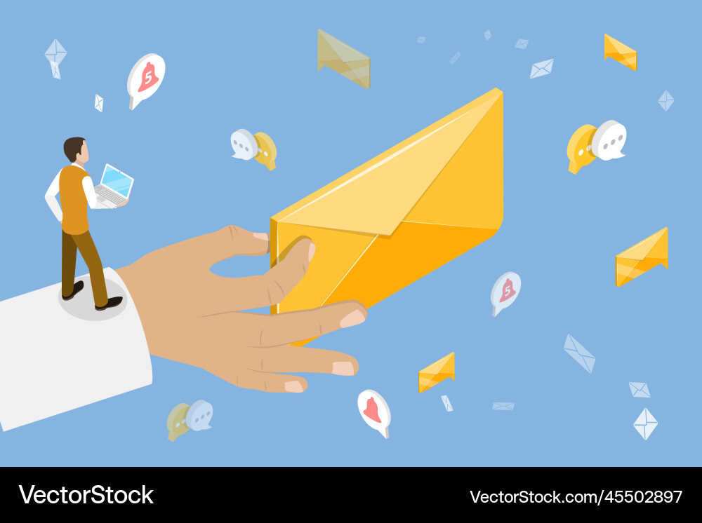 3d isometric flat conceptual Royalty Free Vector Image