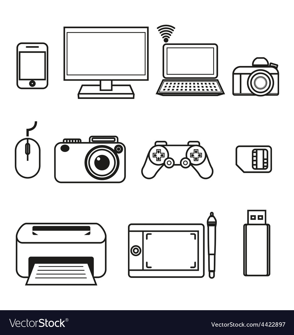 Gadgets Royalty Free Vector Image - VectorStock