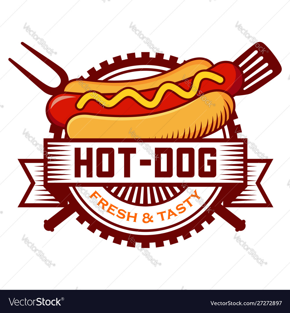 Hot Dogs Logo Design Symbol Icon Royalty Free Vector Image